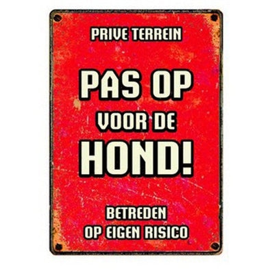 Plenty Gifts Waakbord Blik Pas Op Voor De Hond