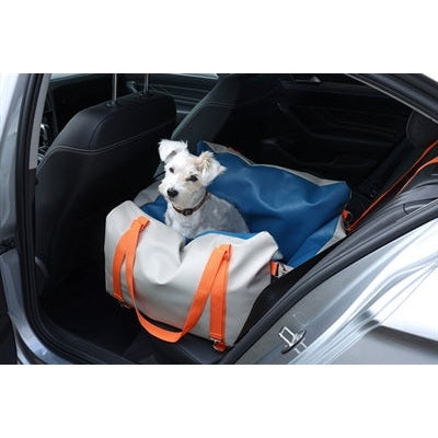 Merkloos Autostoel / Reismand Hondenmand Beige / Blauw / Oranje