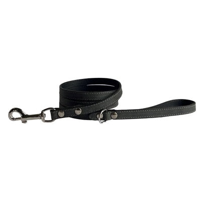 Sazzz Hondenriem Fearless Vintage Leer Antraciet