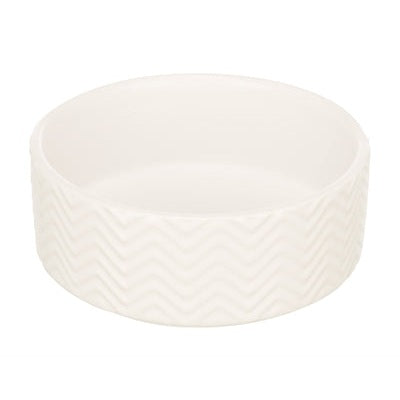 Trixie Voerbak / Drinkbak Wave Keramiek Wit